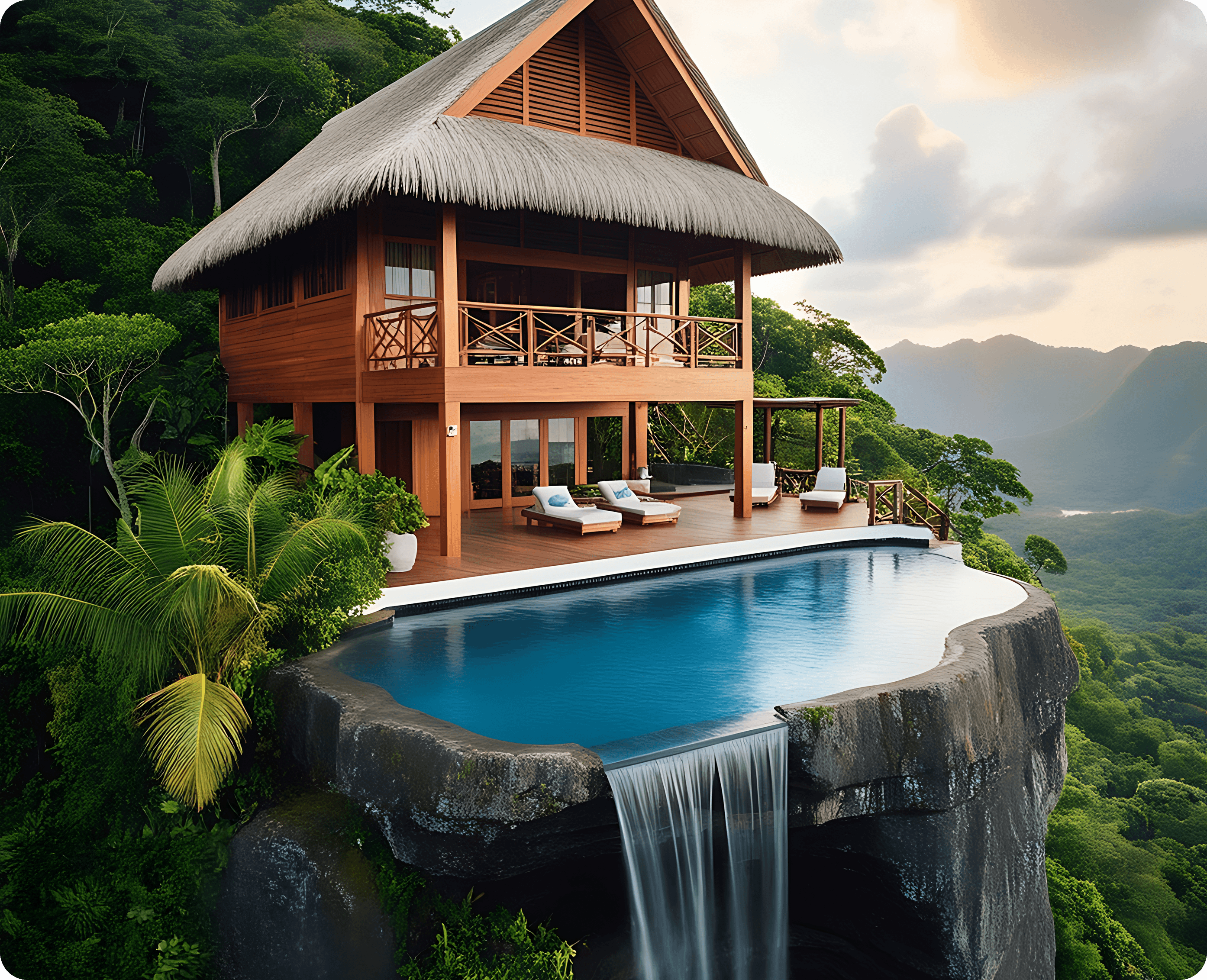 Luxury villa with infinity pool